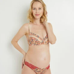 SOUTIEN-GORGE EMBOITANT GROSSESSE IVOIRE/BLEU