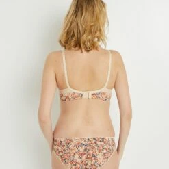 Soutien-Gorge d'Allaitement Ampliforme Salomé Ivoire et Bleu - Dentelle Raffinée et Microfibre -ROUGEGORGE 11031800 D