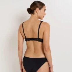 RougeGorge Noir Dentelle Raffinée – Soutien-Gorge Ampliforme Foulard Dos Ajouré -ROUGEGORGE 11145701 D