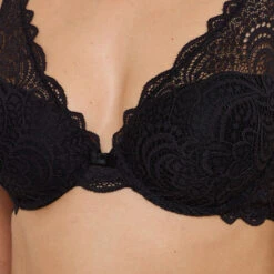 RougeGorge Noir Dentelle Raffinée – Soutien-Gorge Ampliforme Foulard Dos Ajouré -ROUGEGORGE 11145701 Z