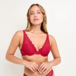 SOUTIEN-GORGE AMPLI FOULARD ROUGE