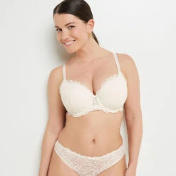 SOUTIEN-GORGE AMPLI EMBOITANT ECRU -ROUGEGORGE 11187000 C