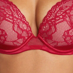 SOUTIEN-GORGE PUSH UP DENTELLE ROUGE -ROUGEGORGE 11249902 Z