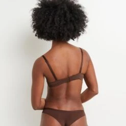 SOUTIEN-GORGE AMPLIFORME MICROFIBRE MARRON -ROUGEGORGE 11257303 D