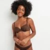 SOUTIEN-GORGE AMPLIFORME MICROFIBRE MARRON
