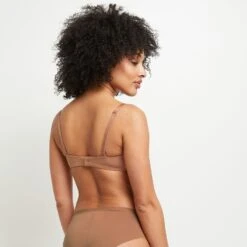 SOUTIEN-GORGE SANS ARMATURES AMPLI MICROFI PEAU BRONZEE -ROUGEGORGE 11257502 D
