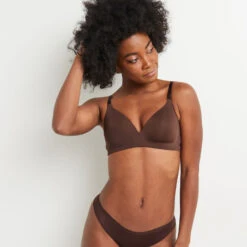 SOUTIEN-GORGE SANS ARMATURES AMPLI MICROFI MARRON