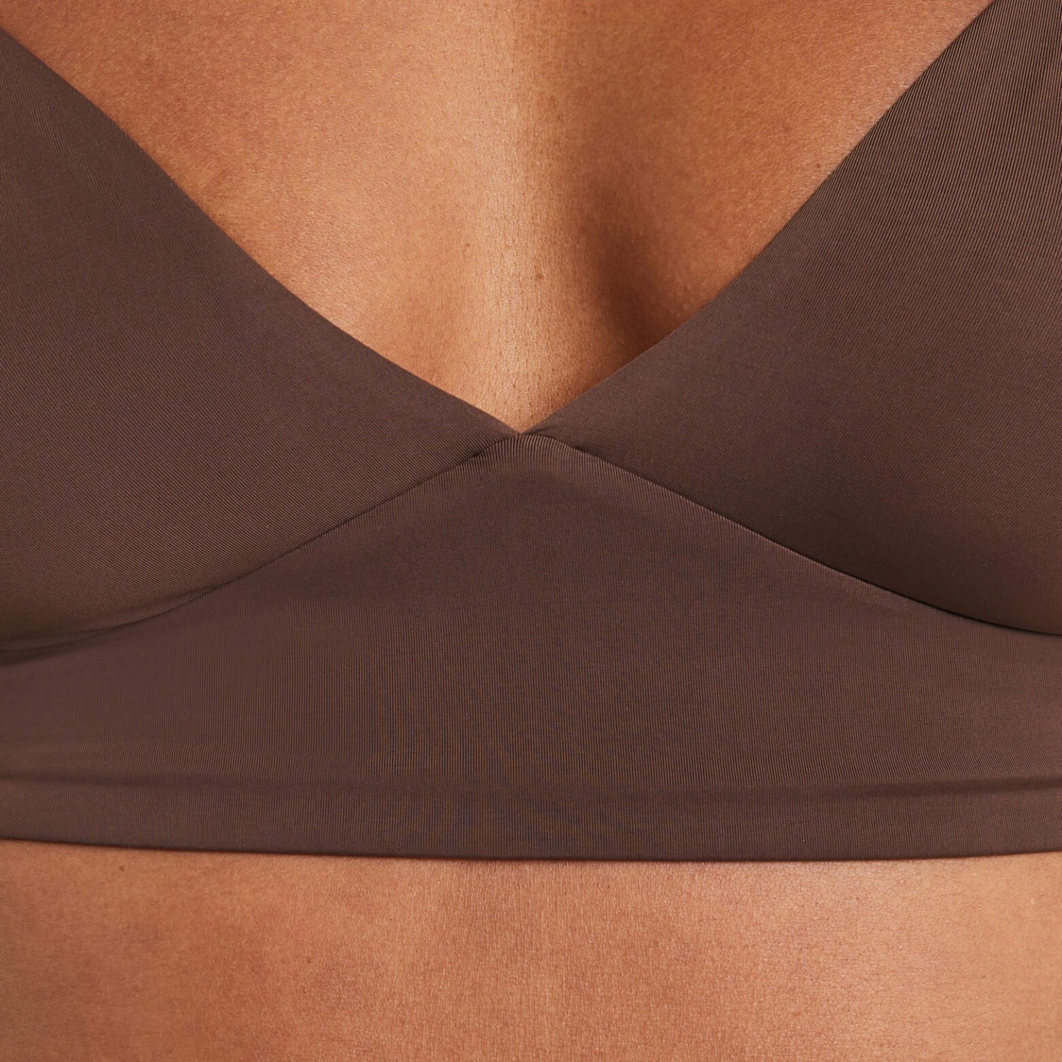 SOUTIEN-GORGE SANS ARMATURES MICROFIBRE MARRON 3 SOUTIEN-GORGE SANS ARMATURES MICROFIBRE MARRON – Image 3