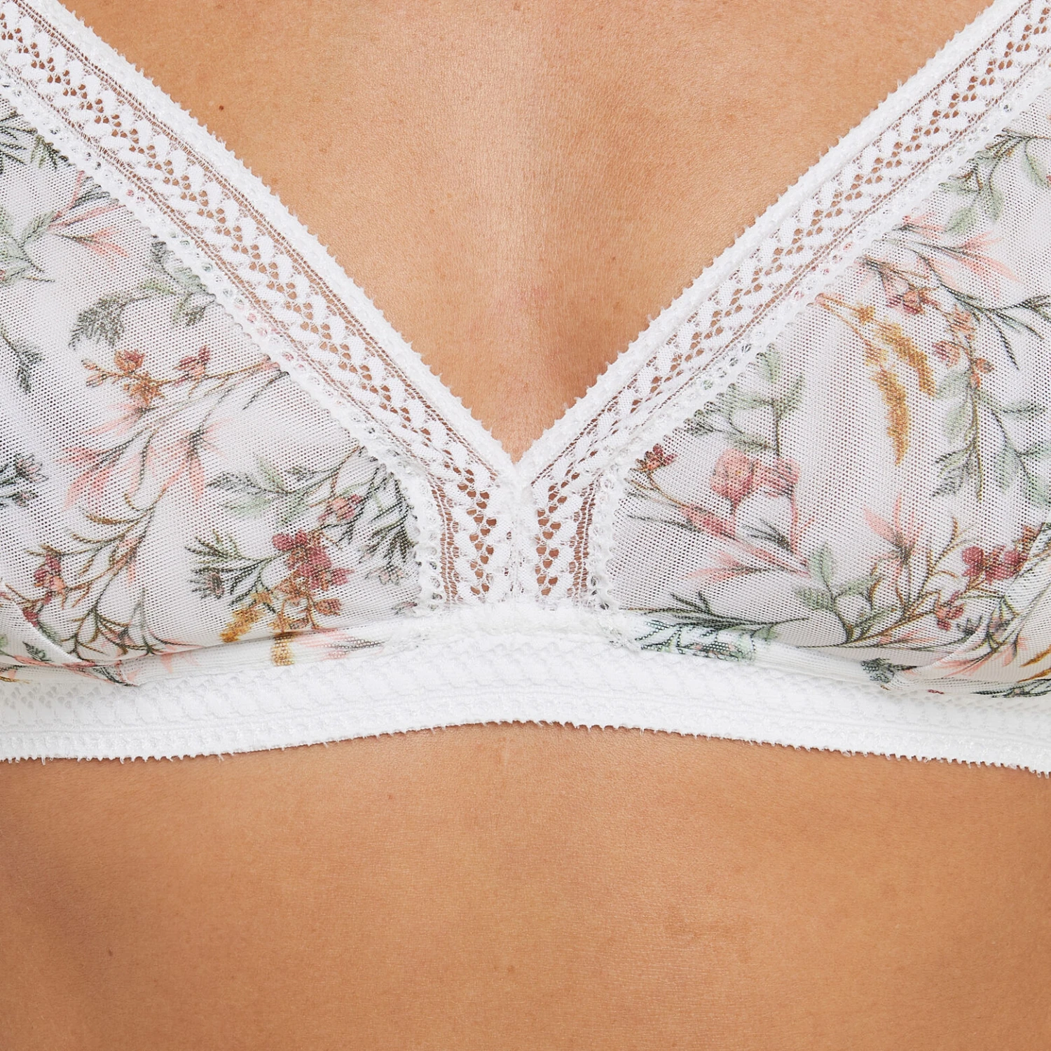 SOUTIEN-GORGE SANS ARMATURES MULTICO BLANC 3 SOUTIEN-GORGE SANS ARMATURES MULTICO BLANC – Image 3