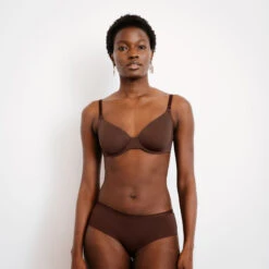 Shorty Invisible en Microfibre Recyclée Marron - Ligne PERFECT -ROUGEGORGE 11275803 D