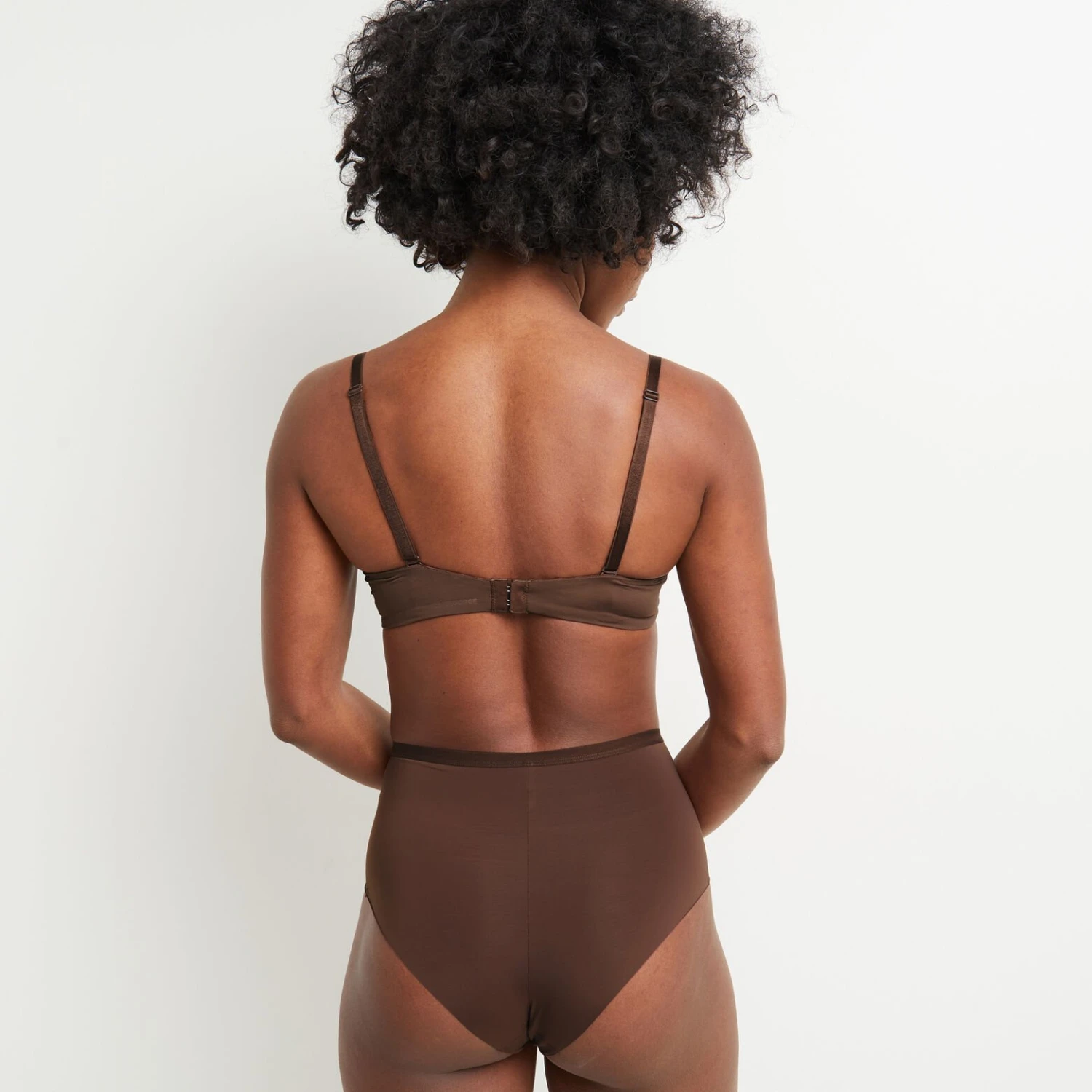 CULOTTE TAILLE HAUTE MICROFIBRE MARRON 3 CULOTTE TAILLE HAUTE MICROFIBRE MARRON – Image 3