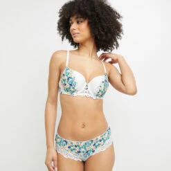 SHORTY MICROFIBRE BLANC/VERT 5 SHORTY MICROFIBRE BLANC/VERT -ROUGEGORGE 11286606 D