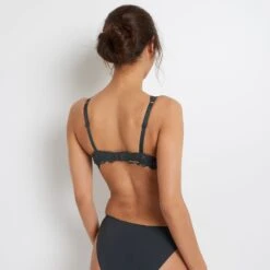 Soutien-gorge Ampliforme Foulard Anthracite – Dentelle Raffinée et Maintien RougeGorge -ROUGEGORGE 11290902 D