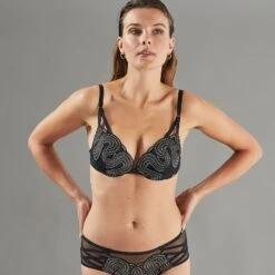 SOUTIEN-GORGE PUSH UP NOIR/ARGENT