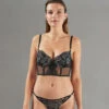SOUTIEN-GORGE CORBEILLE NOIR/ARGENT