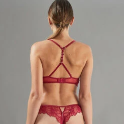 SOUTIEN-GORGE PUSH UP DENTELLE BORDEAUX 7 SOUTIEN-GORGE PUSH UP DENTELLE BORDEAUX -ROUGEGORGE 11299700 D