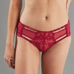 SHORTY DENTELLE BORDEAUX