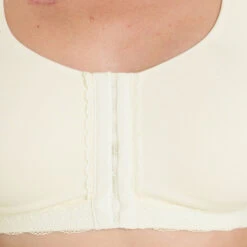 Brassière Post-Opératoire CANDICE Ecru - Soutien-Gorge Confort Sans Armatures à Ouverture Devant -ROUGEGORGE 11309700 D