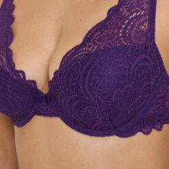 RougeGorge Soutien-Gorge Ampliforme Foulard Violet – Collection Iconique Dentelle Ajourée -ROUGEGORGE 11311604 Z