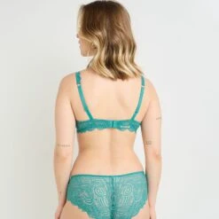 Soutien-gorge Ampliforme Foulard DENTELLE Vert Clair – Dentelle Florale Ajourée RougeGorge -ROUGEGORGE 11311605 D