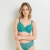 Soutien-Gorge Ampliforme DENTELLE Vert Clair – Coupe Emboîtante et Dentelle Florale Iconique