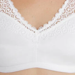 RougeGorge Isalis Blanc Dentelle – Soutien-Gorge Post-Opératoire Sans Armatures -ROUGEGORGE 15095200 Z