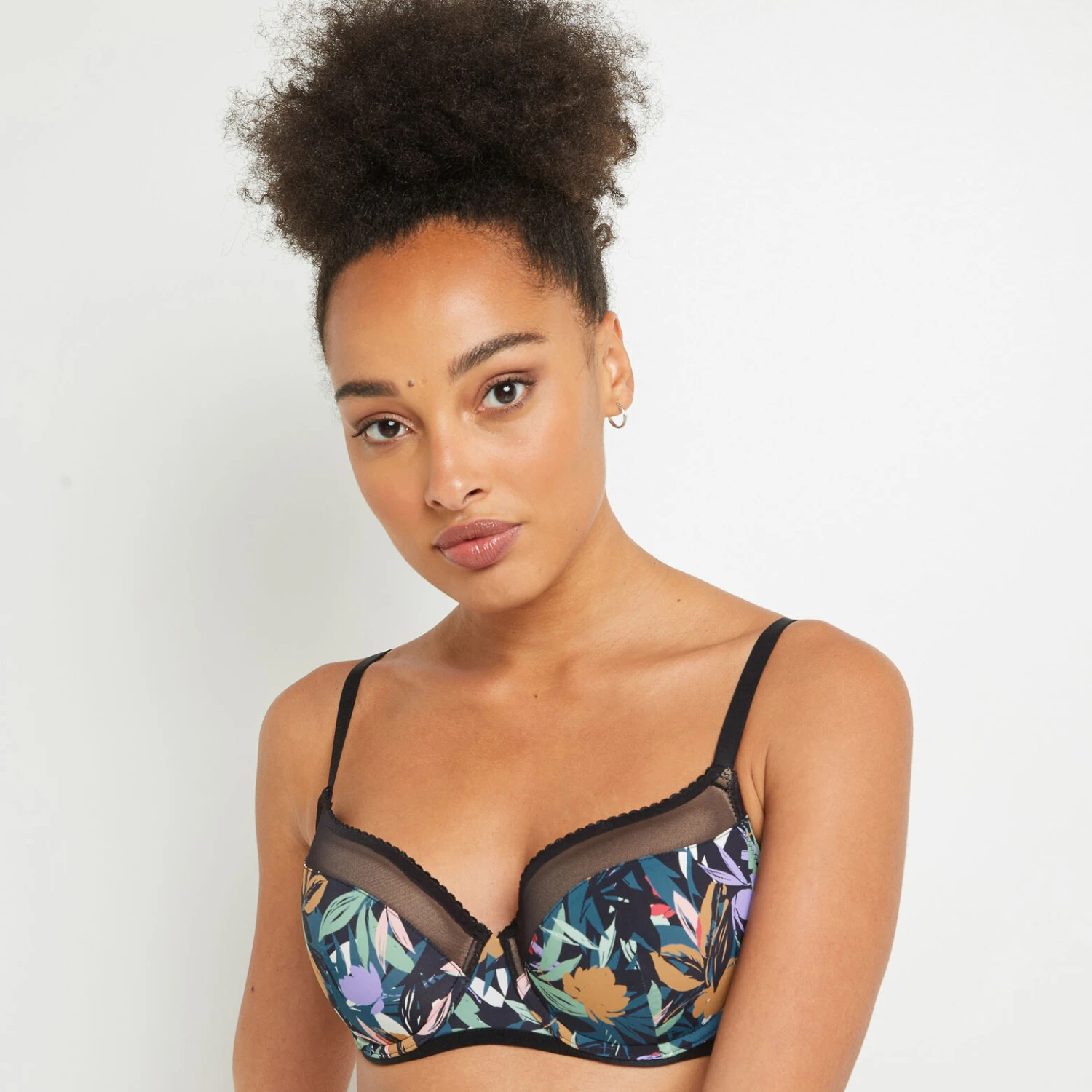 Soutien-Gorge Ampliforme Bise Multico Noir – Microfibre Recyclée & Décolleté Tulle 2 Soutien-Gorge Ampliforme Bise Multico Noir – Microfibre Recyclée & Décolleté Tulle – Image 2