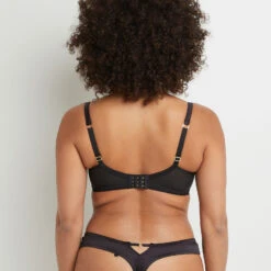 SOUTIEN-GORGE CORBEILLE BRODE MULTICO NOIR -ROUGEGORGE 20005500 D