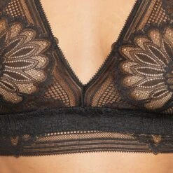 Brassière Bisou en Dentelle Marron – Soutien-gorge Triangle sans Armatures Style Vintage -ROUGEGORGE 20008900 Z