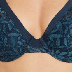 SOUTIEN-GORGE AMPLI FOULARD DENTELLE MULTICO BLEU -ROUGEGORGE 20009500 Z