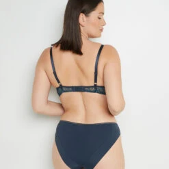 SOUTIEN-GORGE AMPLIFORME DENTELLE MULTICO BLEU -ROUGEGORGE 20009600 D