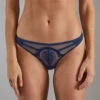 String Marine Tulle Brodé Brenda – Lingerie Sexy avec Broderie Ornementale