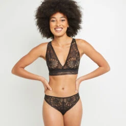 TANGA DENTELLE MARRON -ROUGEGORGE 20010600 D