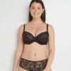 SOUTIEN-GORGE EMBOITANT DENTELLE MARRON