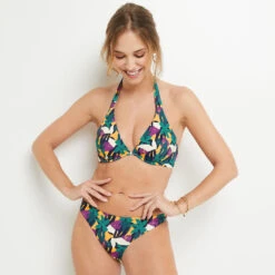 MAILLOT DE BAIN SLIP MIDI MULTICO ROSE 5 MAILLOT DE BAIN SLIP MIDI MULTICO ROSE -ROUGEGORGE 20016000 D