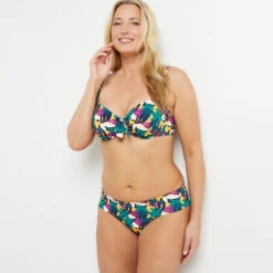 MAILLOT DE BAIN CULOTTE MAXI MULTICO ROSE -ROUGEGORGE 20016100 D