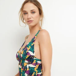 MAILLOT DE BAIN 1 PIECE TRIANGLE MULTICO ROSE 7 MAILLOT DE BAIN 1 PIECE TRIANGLE MULTICO ROSE -ROUGEGORGE 20016200 D