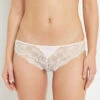 Culotte en Dentelle Blanche Tina – Lingerie de Mariage avec Détails Satinés