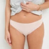 Culotte BALA Rose Poudre – Lingerie en Viscose Éco-responsable et Dentelle Festonnée