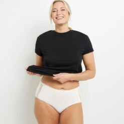 CULOTTE TAILLE HAUTE VISCOSE ECRU -ROUGEGORGE 20027100 D