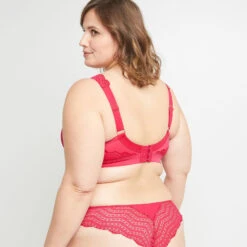 Soutien-Gorge Beatrice Fuchsia Sans Armatures - Dentelle Recyclée Grands Bonnets -ROUGEGORGE 20031500 D gt