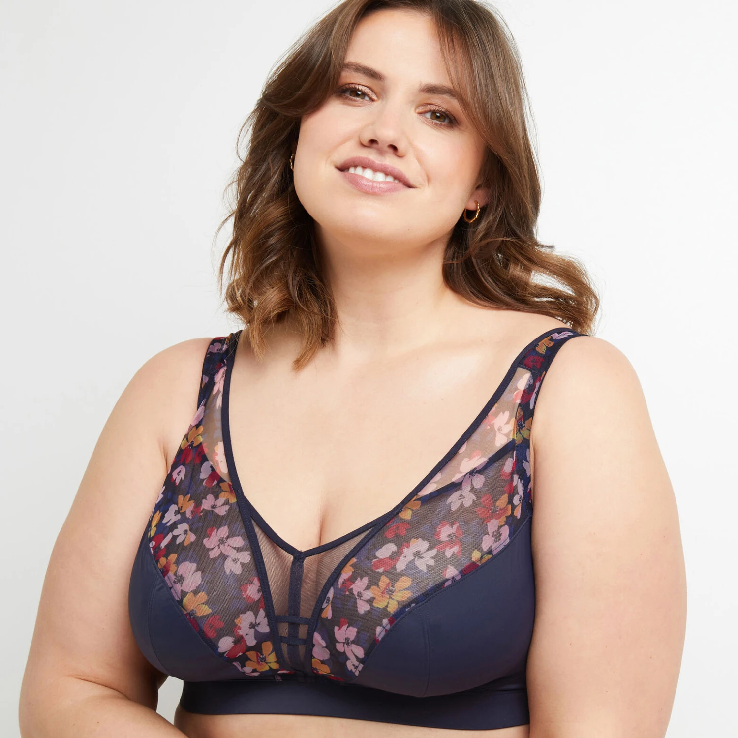 Blanche SOUTIEN-GORGE GRANDS BONNETS MULTICO BLEU 2 Blanche SOUTIEN-GORGE GRANDS BONNETS MULTICO BLEU – Image 2