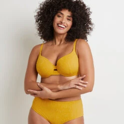 MAILLOT DE BAIN COQUE AMPLIFORME JAUNE -ROUGEGORGE 20040400 C