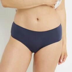 SHORTY MICROFIBRE DENTELLE MARINE