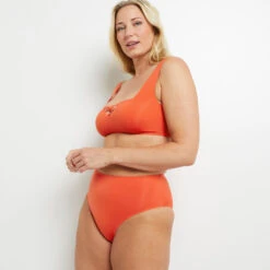 Lisa MAILLOT DE BAIN CULOTTE HAUTE ORANGE -ROUGEGORGE 20045802 C