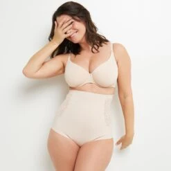 CULOTTE TRES HAUTE MICROFIBRE NATUREL -ROUGEGORGE 20046100 D