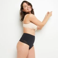 TANGA TAILLE HAUTE MICROFIBRE NOIR 7 TANGA TAILLE HAUTE MICROFIBRE NOIR -ROUGEGORGE 20046201 D