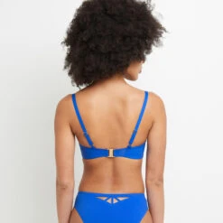 Lisa Royal Blue with Gold Accents – Graphic Cut Triangle Bikini Top -ROUGEGORGE 20047600 D