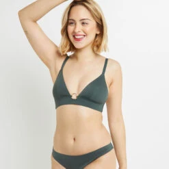 Lisa MAILLOT DE BAIN TRIANGLE VERT FONCE