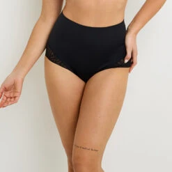 CULOTTE HAUTE MICROFIBRE NOIR